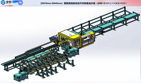 管材/棒材离线自动定尺切倒家流水线（分料+定尺切+倒角+集料）(图1)